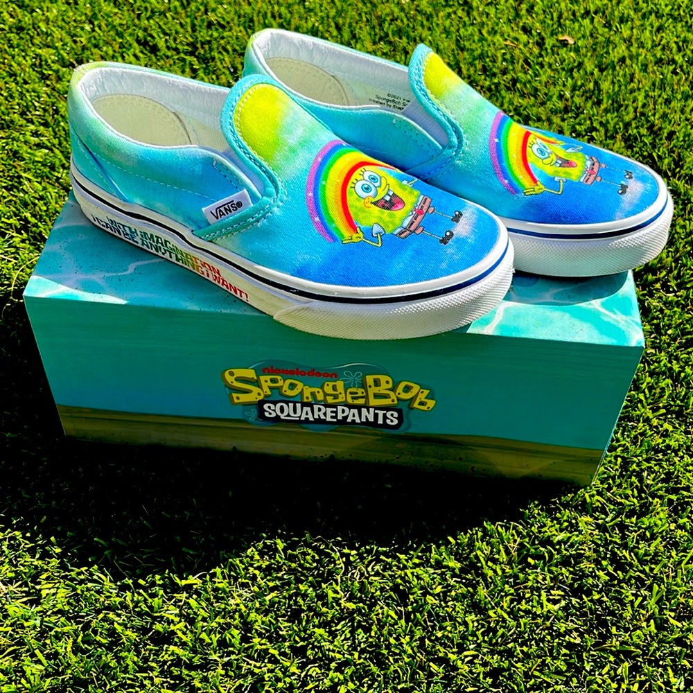 Little Kids size 13.5 Spongebob Imaginaaation Slip on Vans
